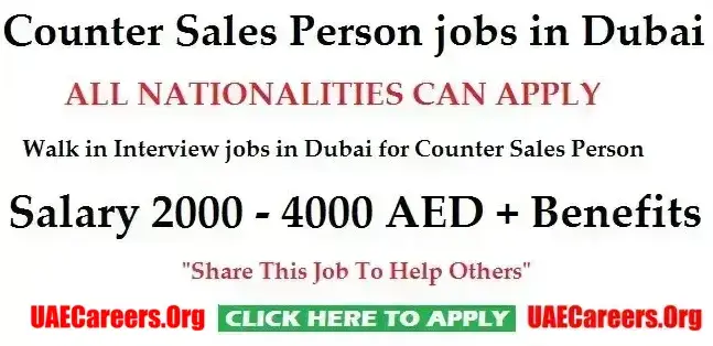 counter sales jobs walk-in interview